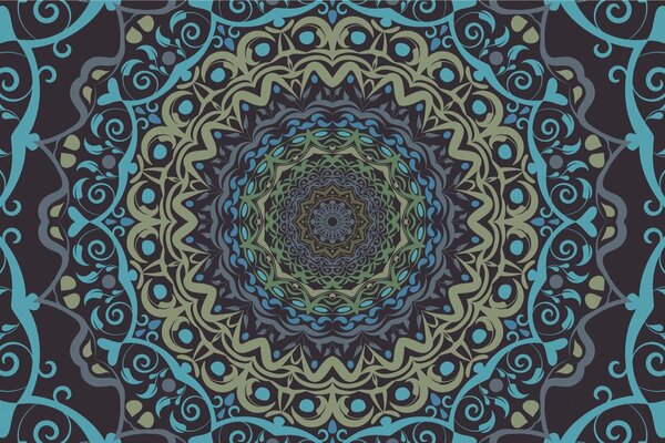 Tapet Mandala abstractă în stil vintage