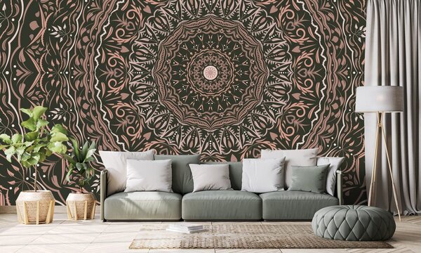 Tapet Mandala în stil vintage