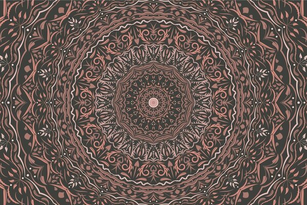 Tapet Mandala în stil vintage