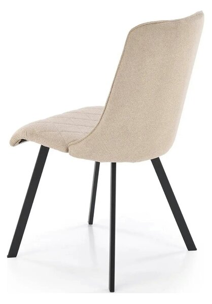 Scaun K561, bej/negru, stofa clasica/metal, 44x58x85 cm