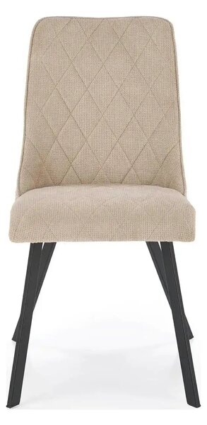 Scaun K561, bej/negru, stofa clasica/metal, 44x58x85 cm