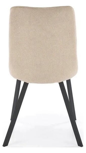 Scaun K561, bej/negru, stofa clasica/metal, 44x58x85 cm