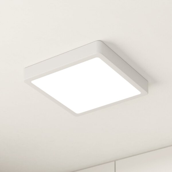 EGLO Plafonieră LED Fueva 5 IP44 3000K alb 21x21cm, Alb, Baie, Metal
