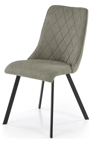 Scaun K561, verde/negru, stofa clasica/metal, 44x58x85 cm