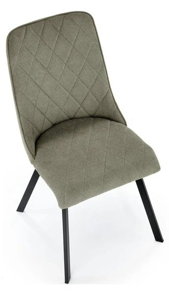 Scaun K561, verde/negru, stofa clasica/metal, 44x58x85 cm
