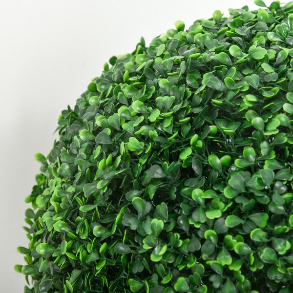 HOMCOM Set de 2 Bile Artificiale, Bile de Arbori Topiari din Buxus, Ø40cm, Verde | Aosom Romania