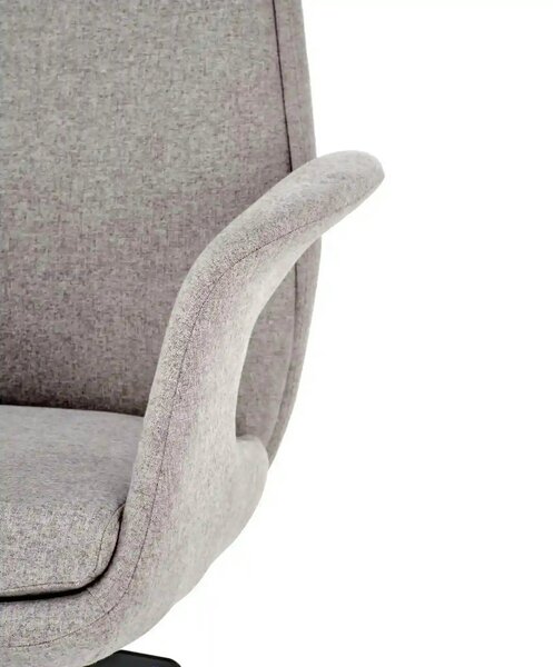 Scaun birou KEVIN, gri deschis, stofa clasica/metal, 74x68x118/125 cm