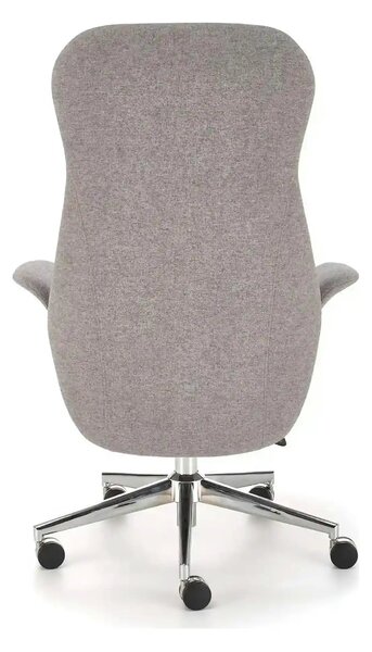 Scaun birou KEVIN, gri deschis, stofa clasica/metal, 74x68x118/125 cm