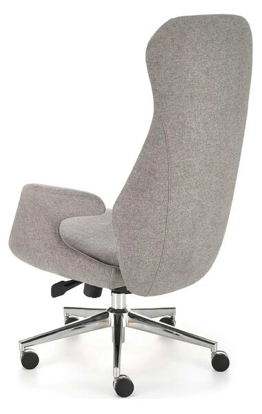 Scaun birou KEVIN, gri deschis, stofa clasica/metal, 74x68x118/125 cm
