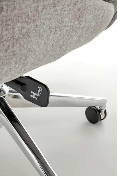 Scaun birou KEVIN, gri deschis, stofa clasica/metal, 74x68x118/125 cm