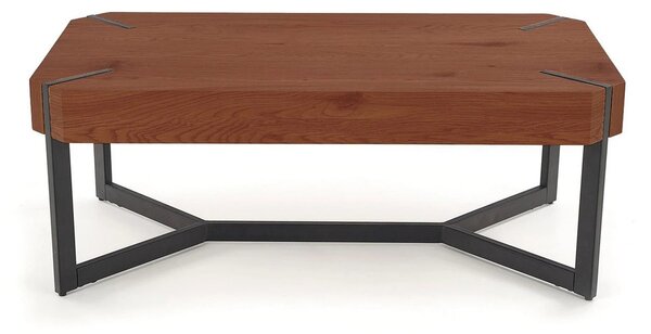 Masuta cafea LAVIDA, nuc/negru, 110x60x43 cm