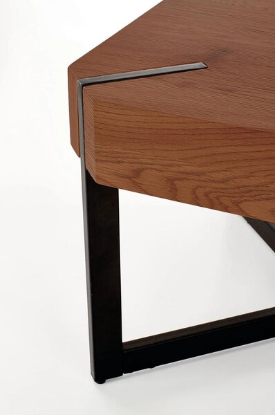 Masuta cafea LAVIDA, nuc/negru, 110x60x43 cm