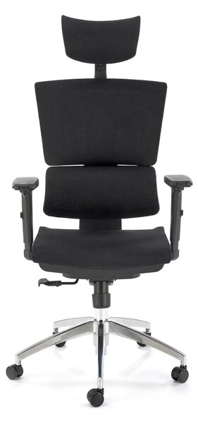 Scaun birou MARCUS, negru, plasa/metal, 65x64x121/140 cm