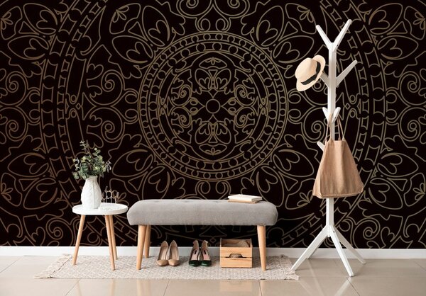 Tapet ornament oriental de aur