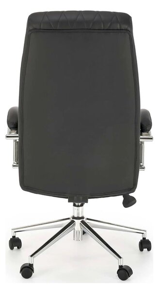 Scaun birou ROMANO, negru, piele ecologica/metal, 65x72x113/121 cm