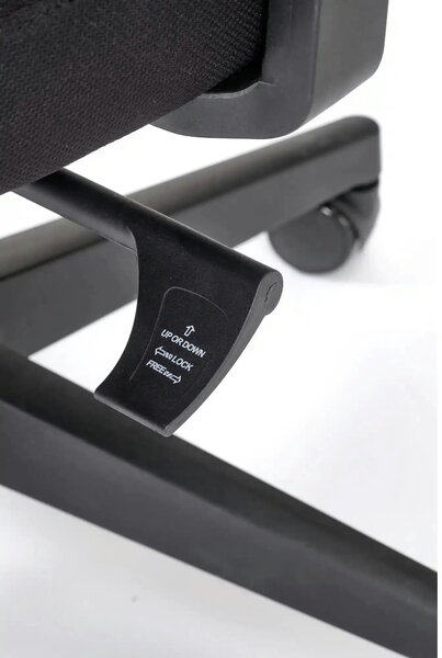 Scaun birou SONAR, negru, panza/plasa, 65x65x118/128 cm