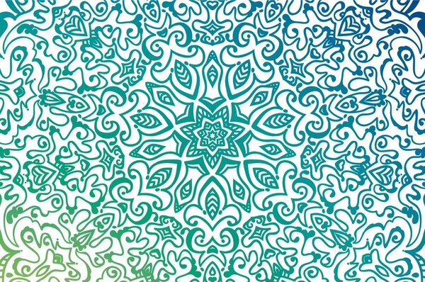 Tapet Mandala albastru-verde