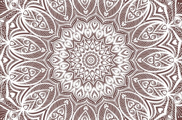 Tapet Mandala de armonie pe fundal maro