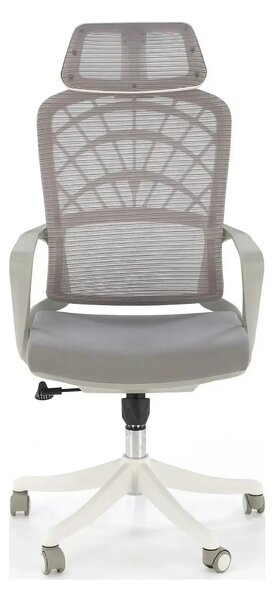 Scaun birou VESUVIO 2, gri/alb, stofa/panza/polipropilena, 59x59x115/1
