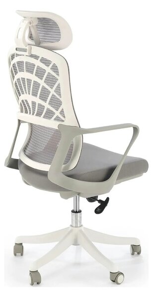Scaun birou VESUVIO 2, gri/alb, stofa/panza/polipropilena, 59x59x115/1