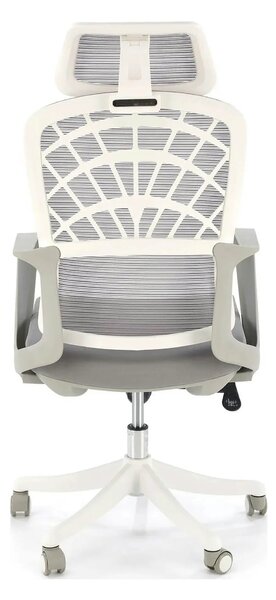 Scaun birou VESUVIO 2, gri/alb, stofa/panza/polipropilena, 59x59x115/1