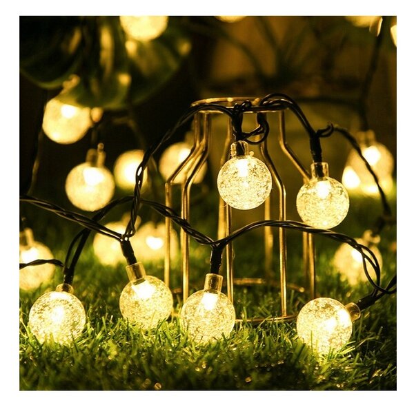 Ghirlanda solara, 40 LED-uri, baterie 2V 0.14W, 3000K, putere 2.88W, 100 lm, lungime 785 cm