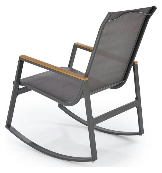 Scaun de gradina ZLATAN, gri inchis, plasa/polipropilena/metal, 62x86x