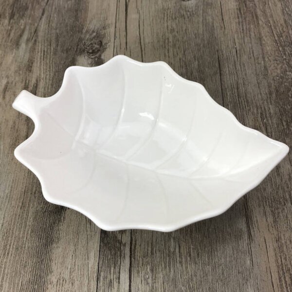 Set 4 boluri din portelan Pufo pentru aperitive, desert, sosiera, cu lingurite, albe