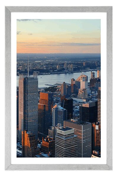 Poster cu passepartout panorama orașului New York