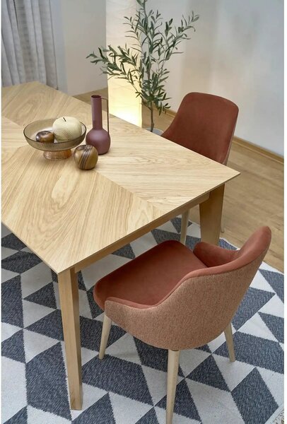 Masa extensibila EDMONDO, stejar, PAL laminat/furnir, 160/240x90x75 cm