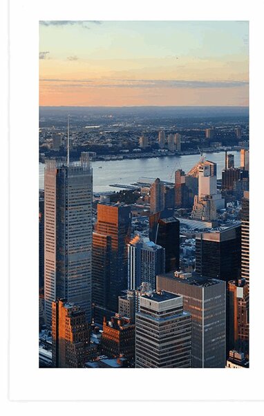 Poster cu passepartout panorama orașului New York