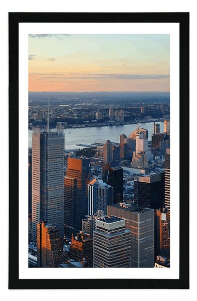 Poster cu passepartout panorama orașului New York