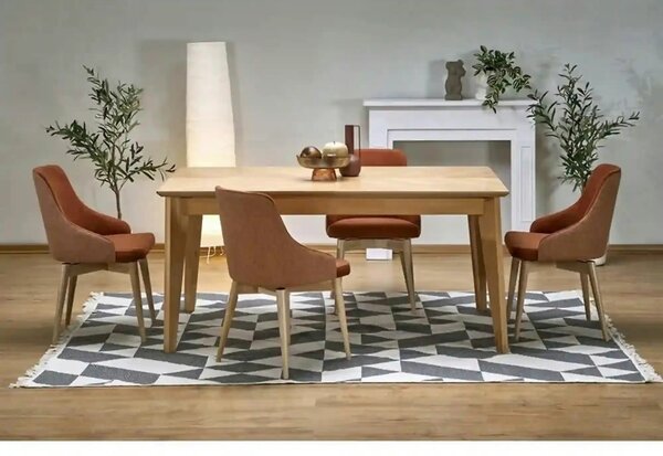 Masa extensibila EDMONDO, stejar, PAL laminat/furnir, 160/240x90x75 cm
