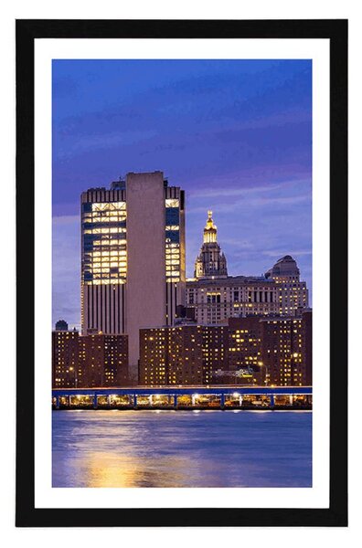 Poster cu passepartout Brooklyn de noapte
