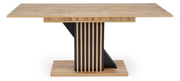 Masa living moderna FABIANO, stejar/negru, PAL laminat, 130/175x85x76