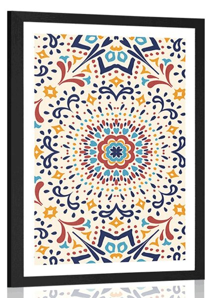 Poster cu passepartout model etnic unic