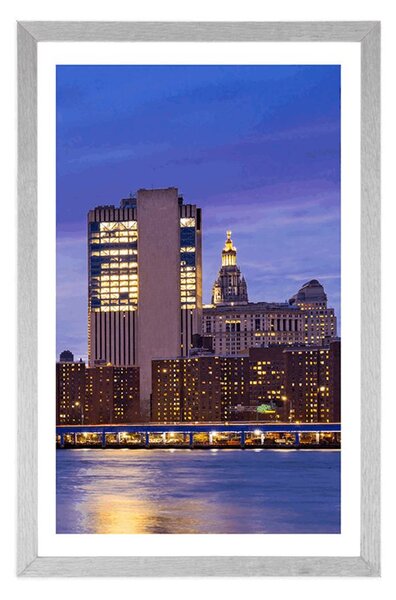 Poster cu passepartout Brooklyn de noapte