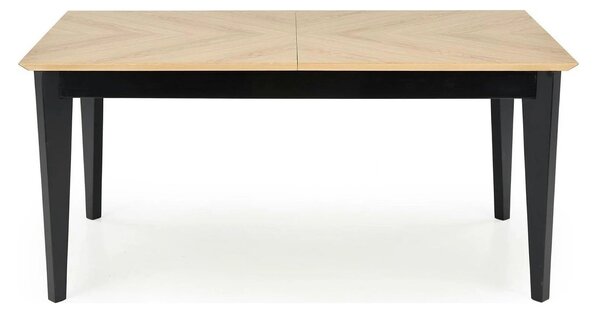 Masa extensibila EDMONDO, stejar/negru, PAL laminat/furnir, 160/240x90