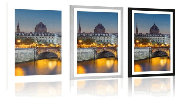 Poster cu passepartout panoramă orbitoare a Parisului