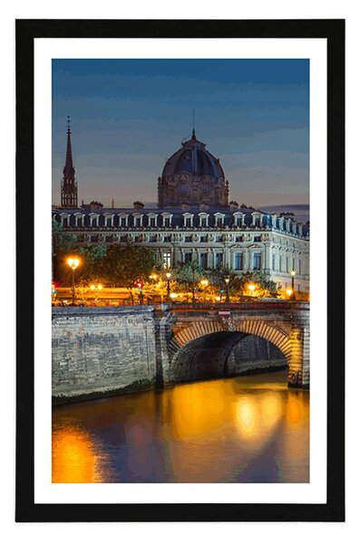 Poster cu passepartout panoramă orbitoare a Parisului