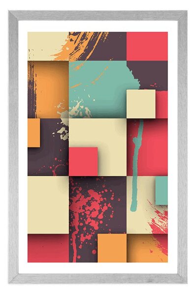 Poster cu passepartout textură abstractă
