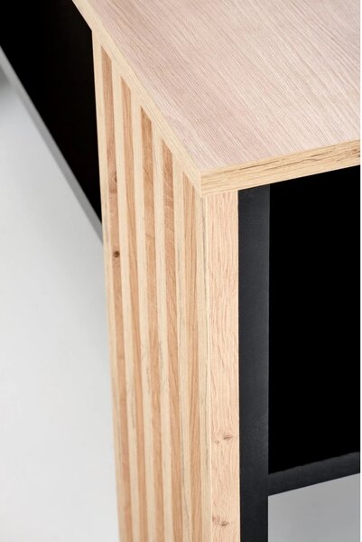 Masuta cafea FEMINA, stejar/negru, PAL laminat, 110x65x52 cm