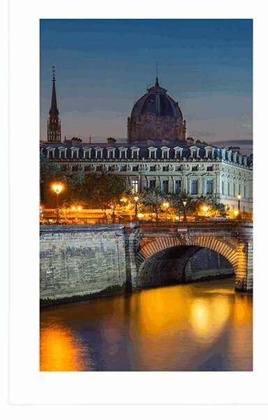 Poster cu passepartout panoramă orbitoare a Parisului
