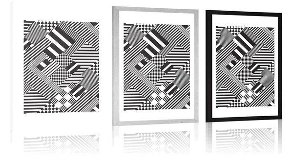Poster cu passepartout modele discrete în design unic