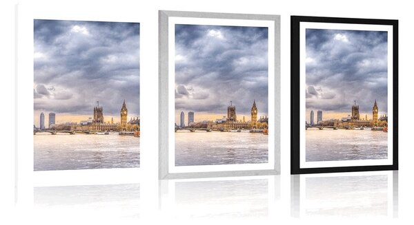 Poster cu passepartout Londra unică