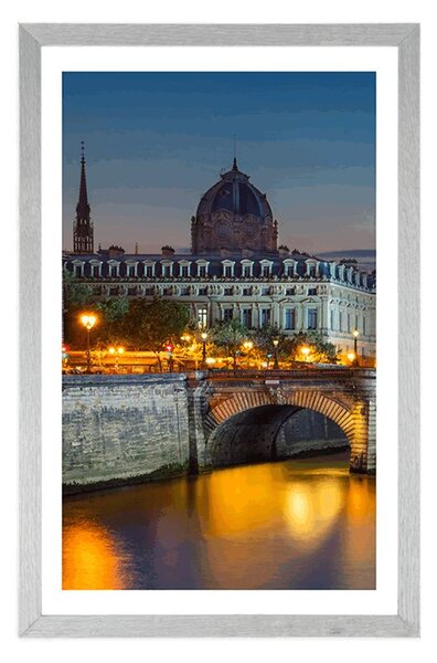 Poster cu passepartout panoramă orbitoare a Parisului
