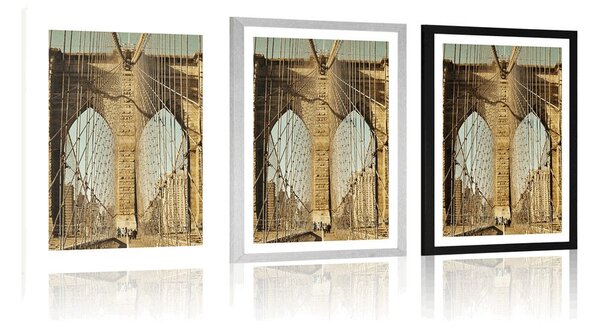 Poster cu passepartout podul Manhattan în New York