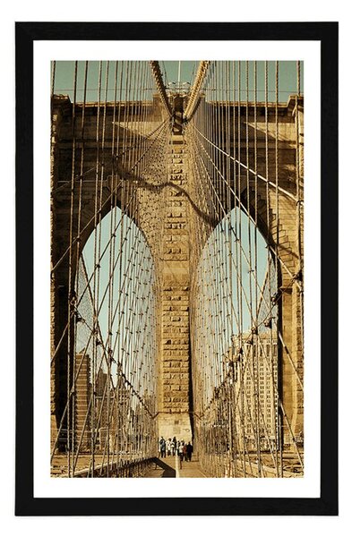 Poster cu passepartout podul Manhattan în New York