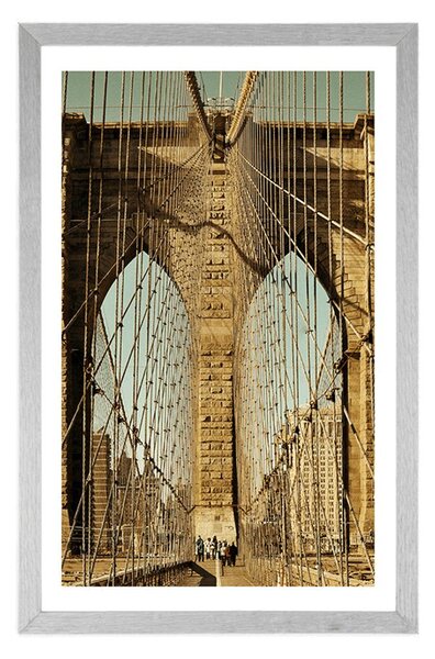 Poster cu passepartout podul Manhattan în New York