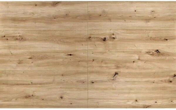 Masa extensibila LAMELLO, stejar/negru, PAL laminat, 160/210x90x76 cm